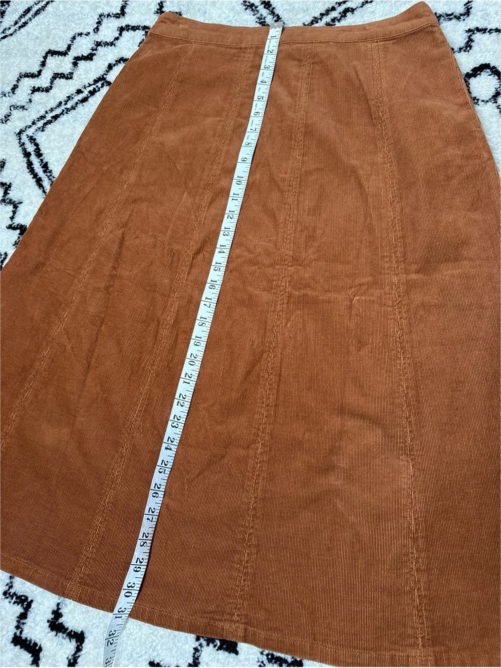 NWT Boden Joy Cord Midi Skirt in Ginger Size 10 - Picture 5 of 10